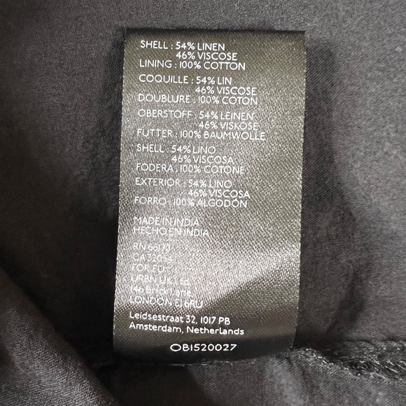 Anthropologie Linen Blend Black Maxi Skirt Size 4 - Picture 9 of 13